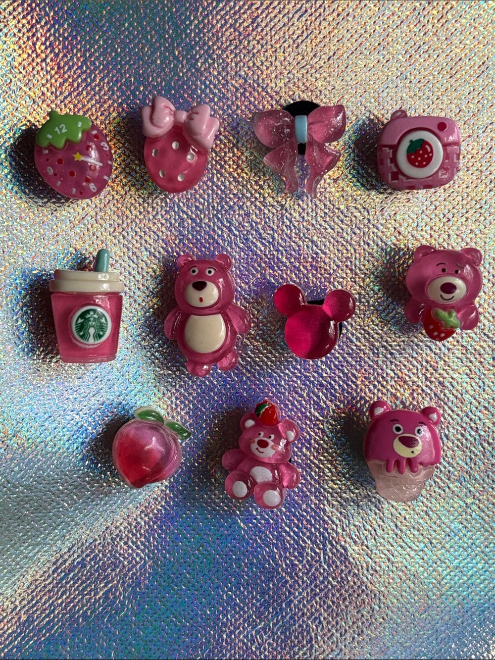 Pink croc charm Set 11